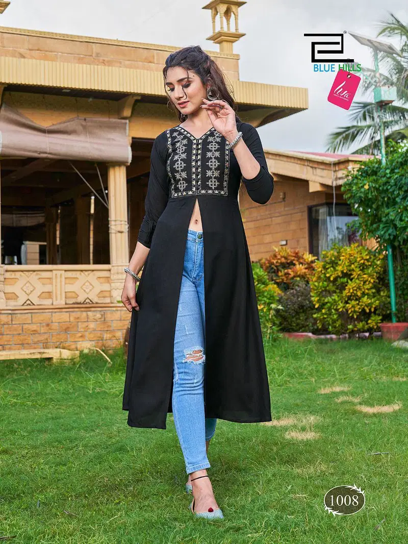 Blue Hills Zara Fancy Stylish Party Wear Designer Kurti Collection